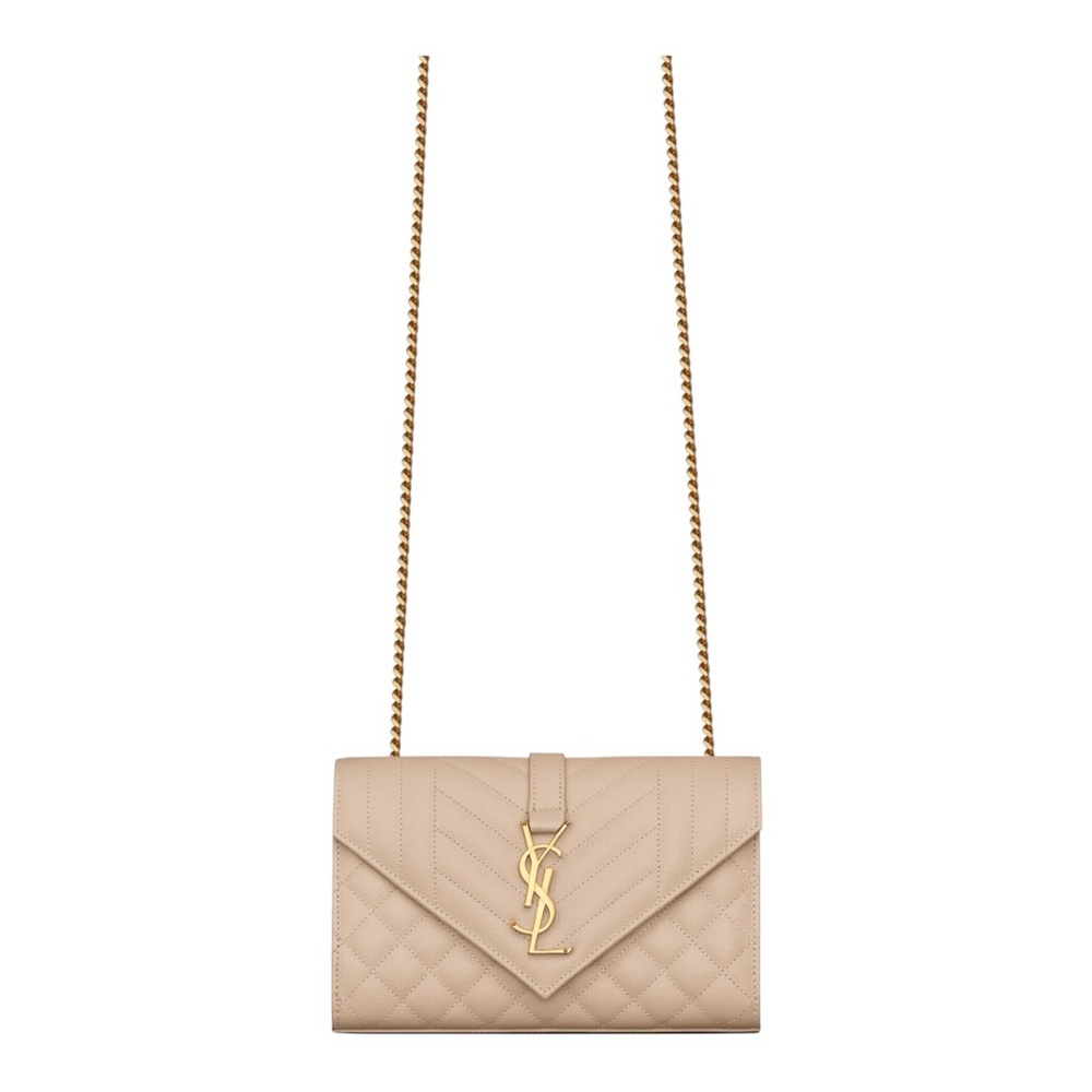 Yves Saint Laurent Beige Quilted Crossbody